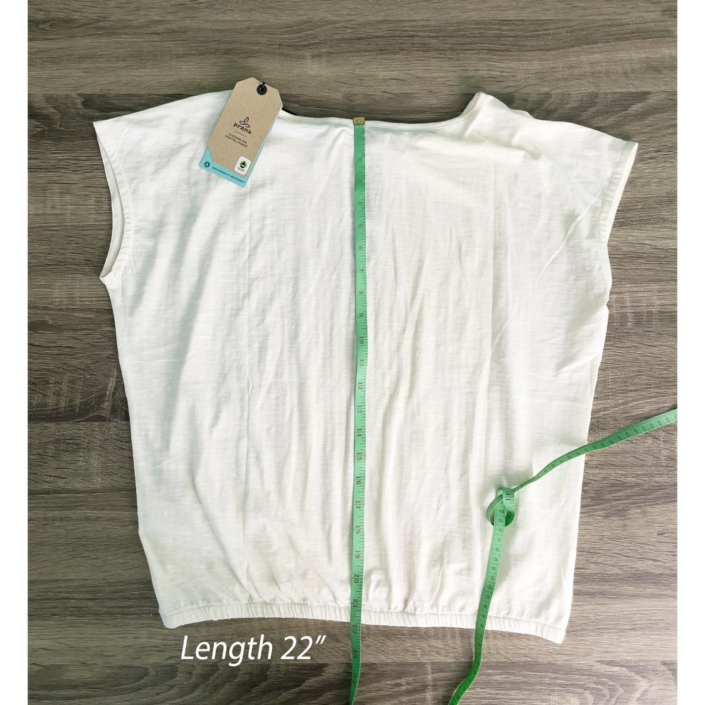 prAna Ocupas Popover Top Soft White Size Small New With Tags - Picture 7 of 8
